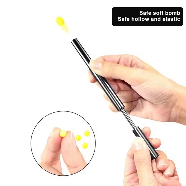 Soft Pinball Flicker Toy – Mini Alloy Ball Game with Crackle Tube