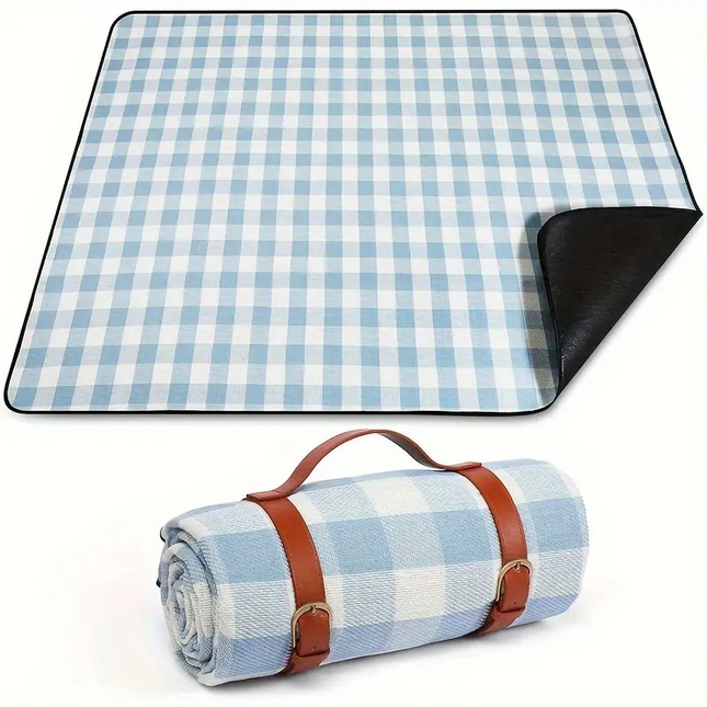Large Waterproof & Sandproof Gingham Picnic Blanket
