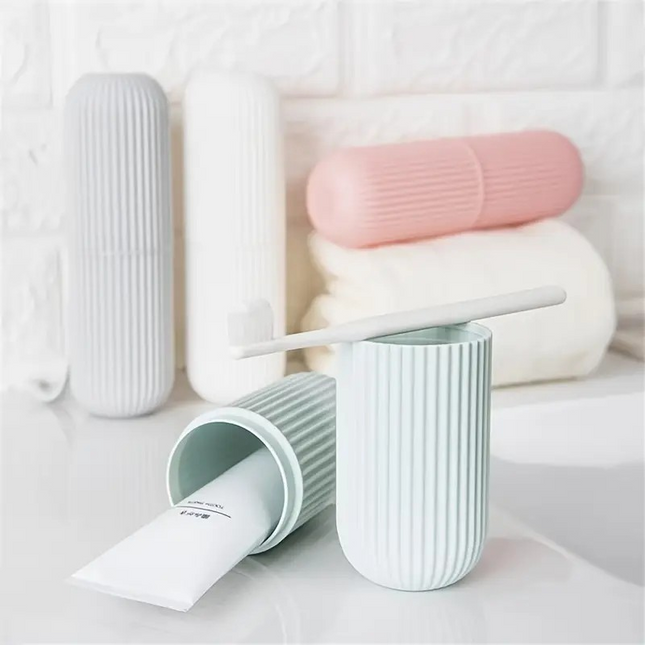 Portable Toothbrush Case – Leak-Proof Travel Box with Carry Lanyard
