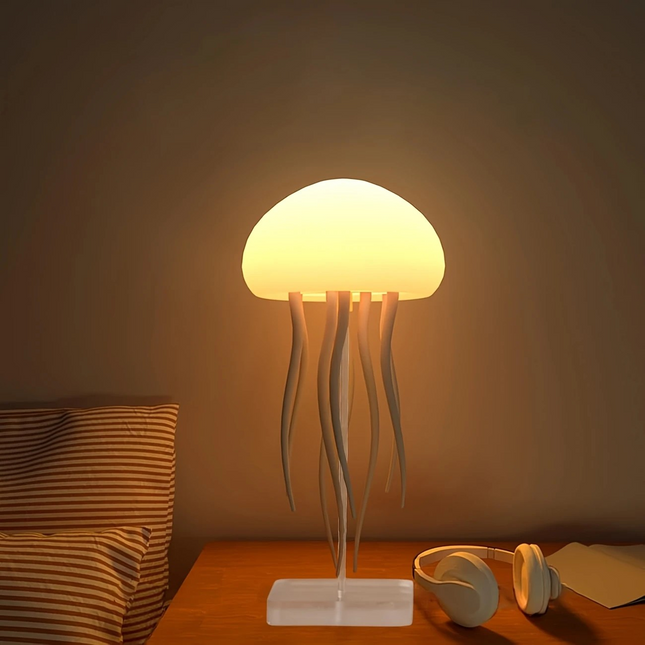 Jellyfish LED Night Light – Rechargeable Voice-Controlled USB Lamp for Bedrooms & Desks