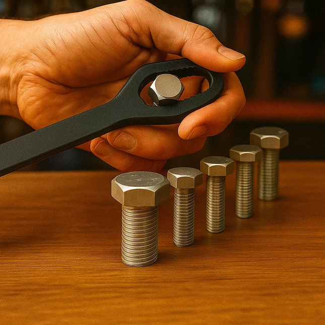 Adjustable Dual-Head Wrench – Fits 3–17mm Torx and Hex Bolts