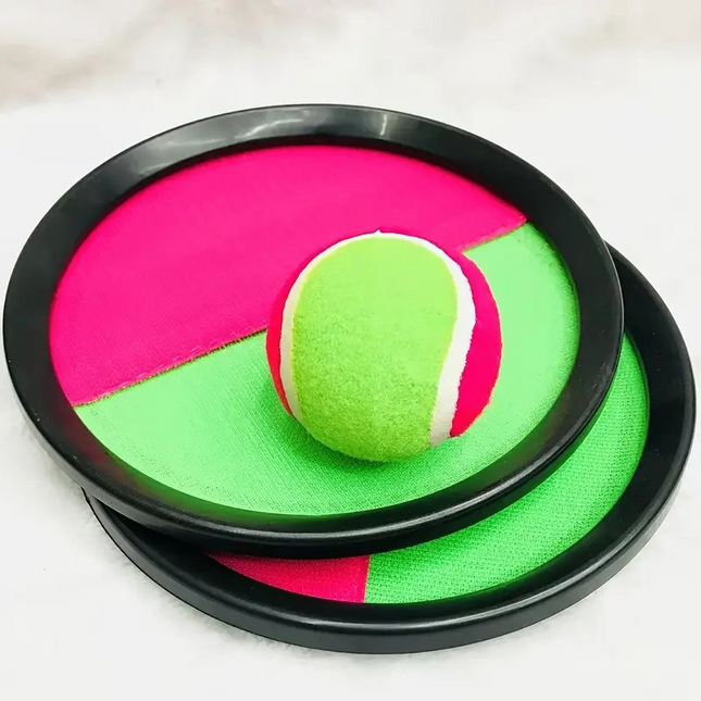 Velcro pad tennis ball game – outdoor catch and throw sports set for kids and family fun – Lowkey.co.nz New Zealand gift store