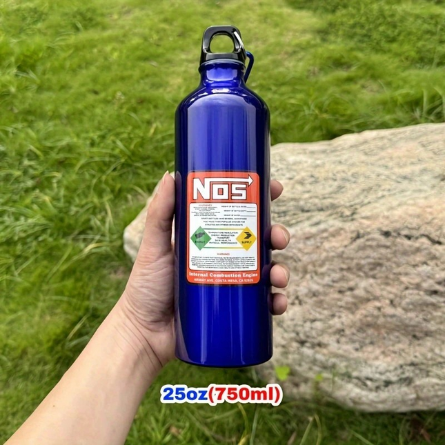Leakproof Aluminum Water Bottle – 750ml NOS-Style Drink Bottle for Travel & Sport