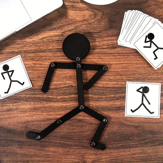 Wooden Stick Figure Puzzle – Expression Matching Game for Ages 2–5
