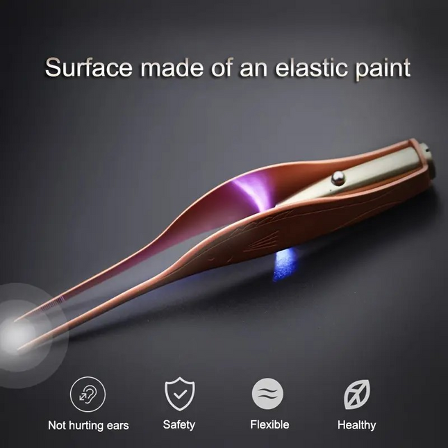 LED Light-Up Ear Cleaning Tool – Portable Copper Handle, Battery Powered for Gentle & Hygienic Use