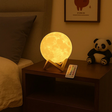 LED Moon Lamp – USB Rechargeable Night Light