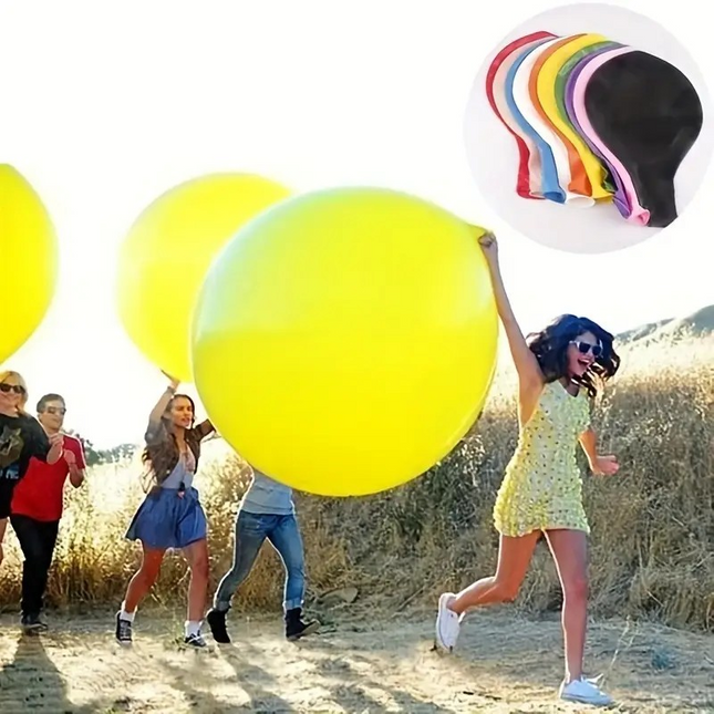 6 Pcs Giant 37-Inch Premium Latex Balloons – Large Party Balloons for Events, Birthdays & Decorations