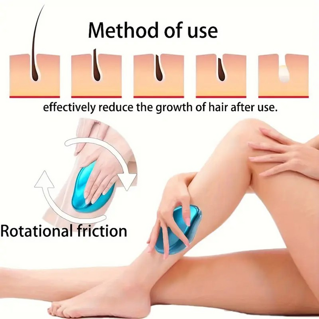 Pink Crystal Hair Eraser – Painless & Reusable Hair Remover for Smooth, Exfoliated Skin ✨🪄