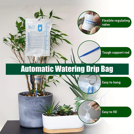 2pcs Automatic Plant Watering Spikes – Indoor Garden Drip Irrigation System for Travel & Home