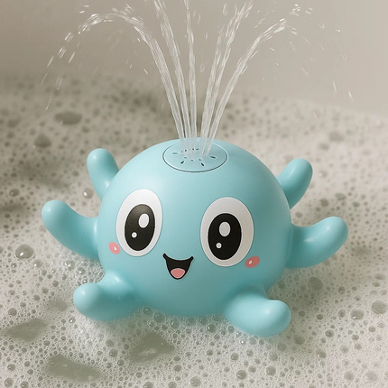 Electric Baby Bath Toy – Spray Water LED Light-Up Shower Toy with Music for Bathtime Fun 🛁🐳🎶